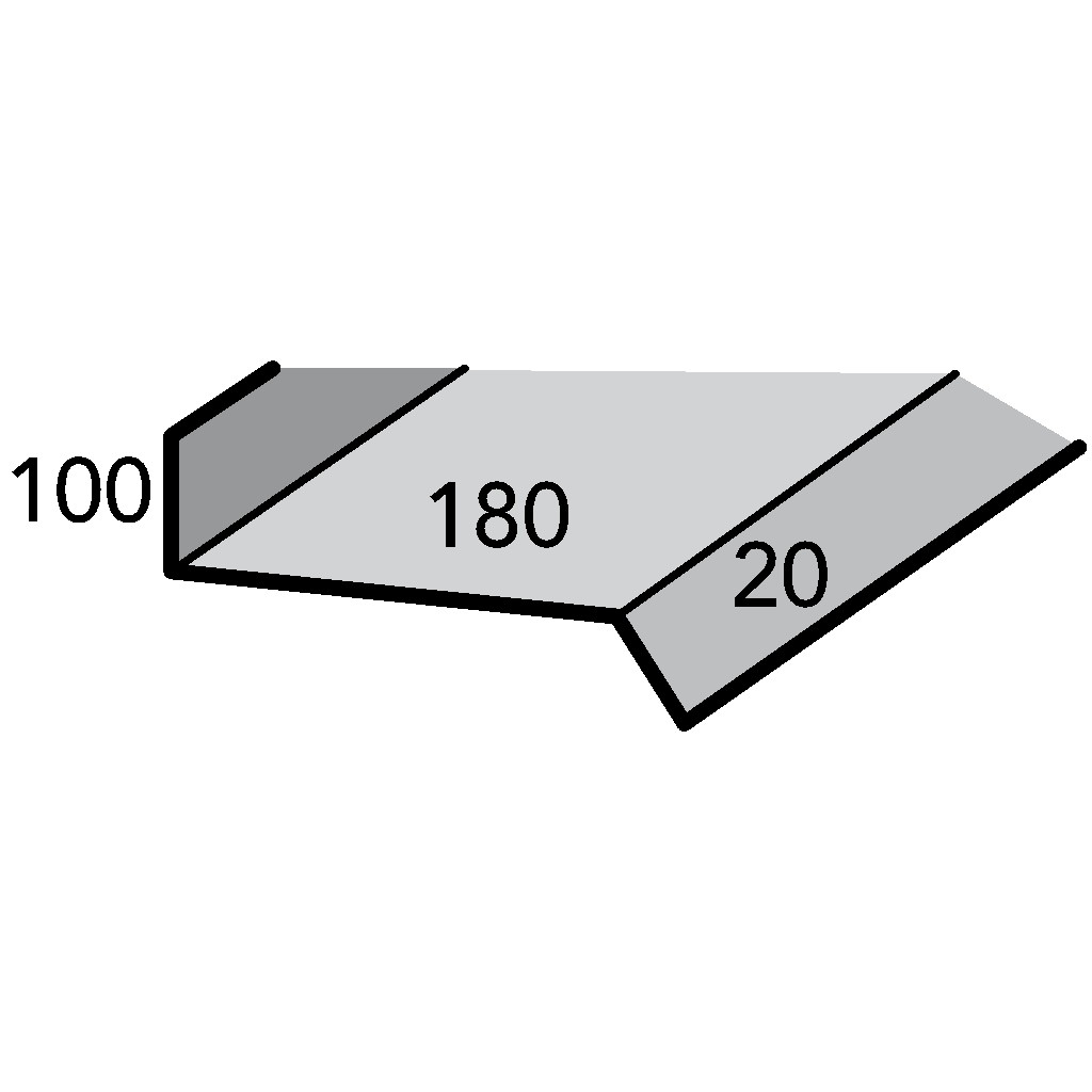 Zincalume Standard Flashings - per lm