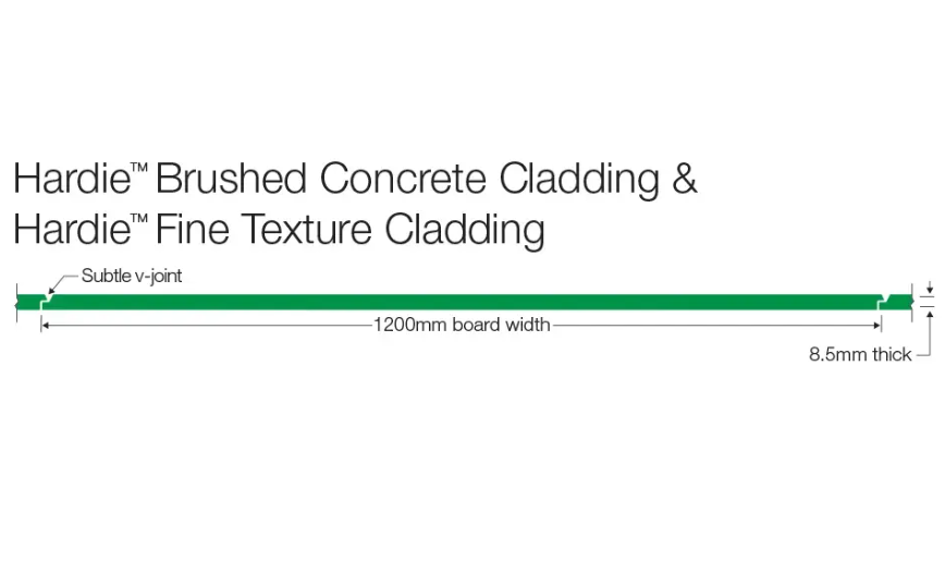 Hardie Brushed Concrete Cladding 8.5mm