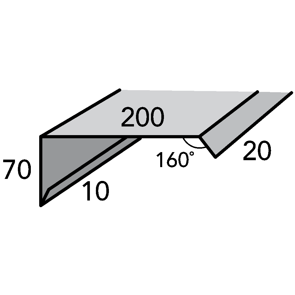 Zincalume Standard Flashings - per lm