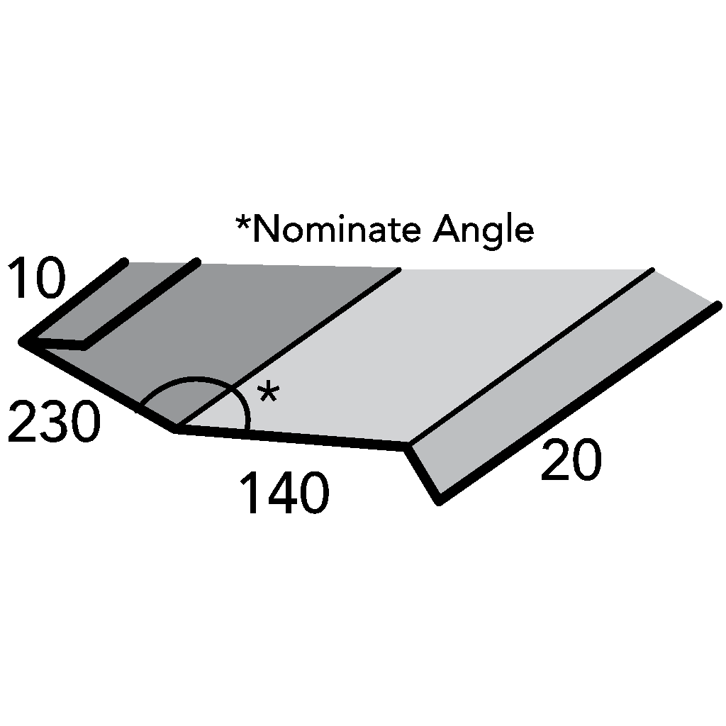 Zincalume Standard Flashings - per lm